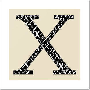 X Filled - Typography Posters and Art